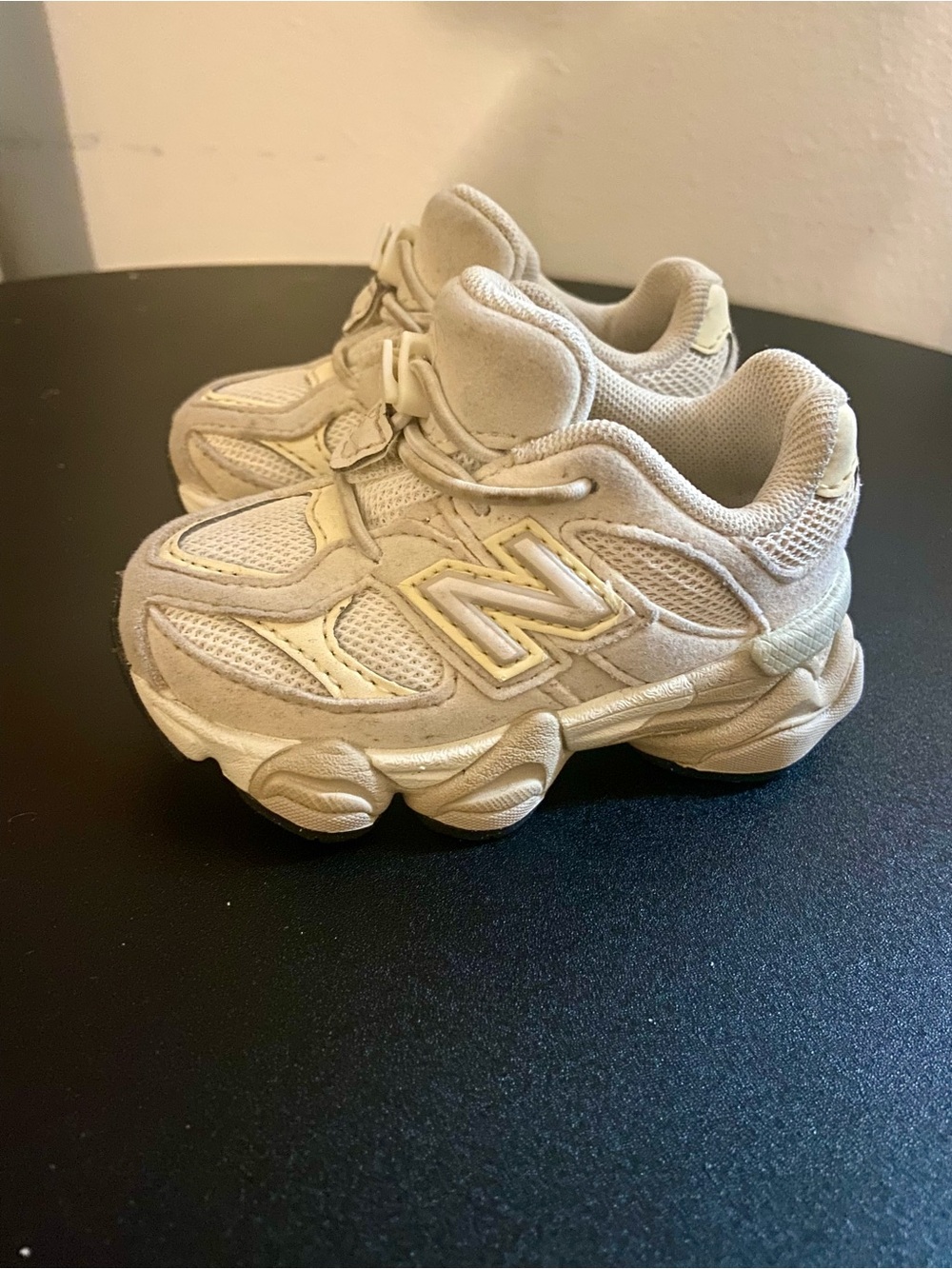 New Balance Kids Cream/Tan Athletic Sneakers